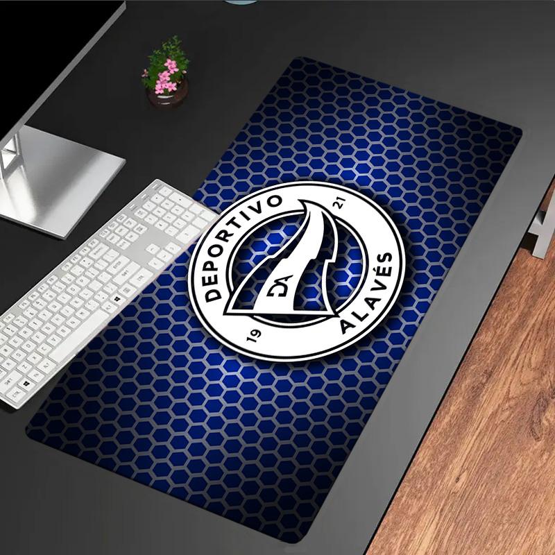 Deportivo Alaves Emblem mouse pad, rubber base, esports desk mat, mouse pad for gamers and office use, gaming desk , easy to clean mat