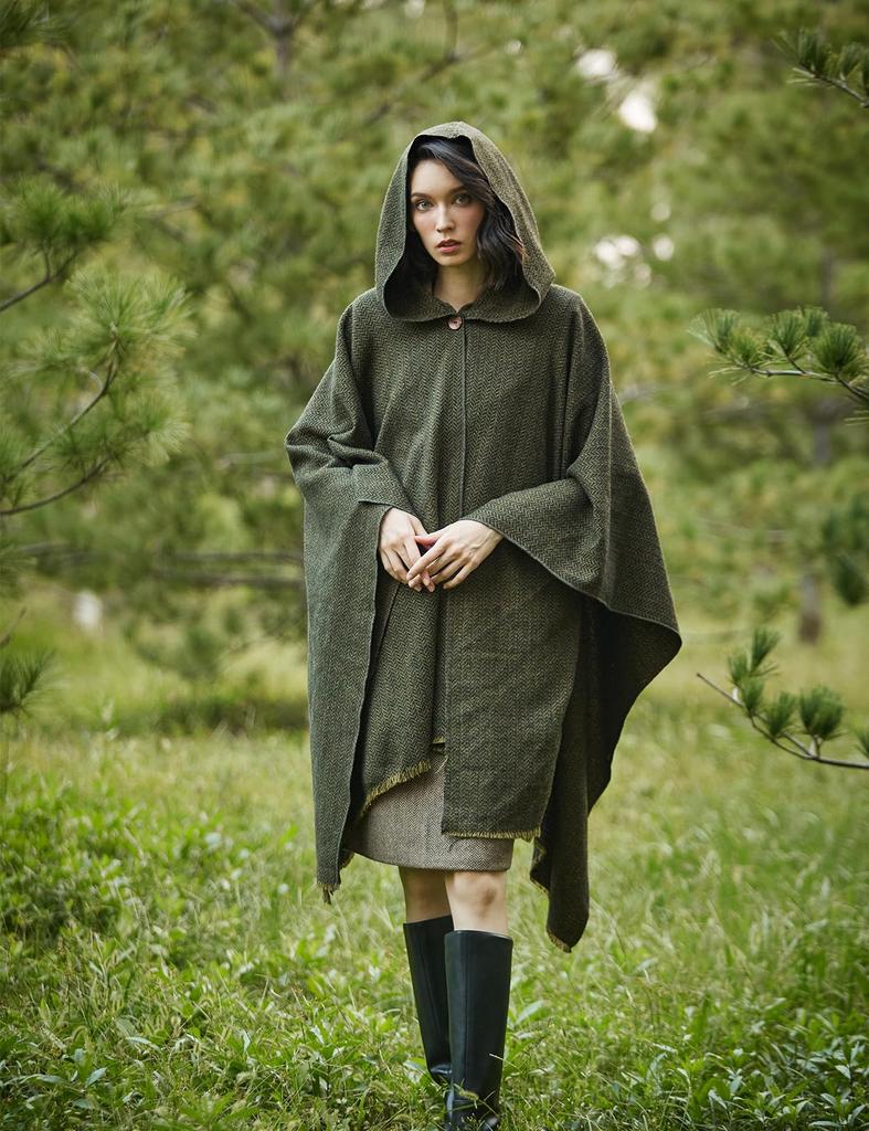 BEAUTELICATE Плащ-пончо с капюшоном до колена на каждый день для косплея, женский, большой, длинный, накидка, плащ, защита, унисекс, для использования,