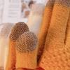 Вязаные перчатки с сенсорным экраном, однотонные эластичные теплые перчатки с рубчатыми манжетами, унисекс, утолщенные зимние вязаные перчатки для набора текста, поездок, шопинга