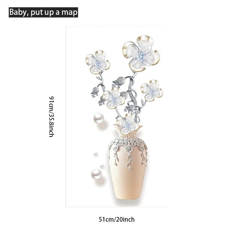 1 шт. Элегантная и чистая стена для посадки цветов «Четыре листа клевера», Спальня, Гостиная, Дом, Самоклеящиеся водонепроницаемые наклейки