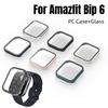 Glass Case Screen Protector For Amazfit Bip 6 5 3/3 Pro U/u Pro Hard PC Bumper Shell Tempered Glass Watch Cover Accessories