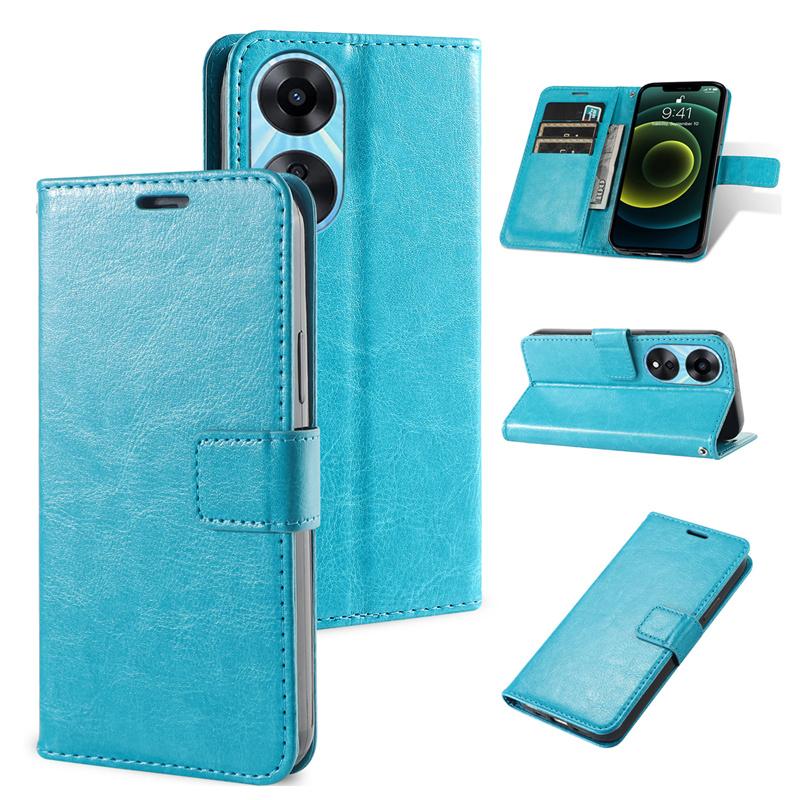 Кожаный чехол-книжка в стиле ретро для OPPO A58 A78 A38 A76 A36 A3 A2 A1 Pro A94 A74 A57 A17 A16 A52 A72 A55 A77 Find X7 X6 X5 Lite X3 K9 K10 K11, чехол-кошелек