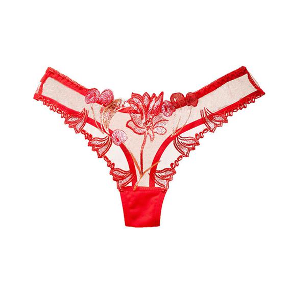 Peony Lace Ladies' Seamless Underpant Low Waist Thong Sexy Lingerie For Women Women's Underwear Transparent Panties