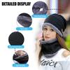 Outdoor Ski Hiking Set Thermal Beanie Scarf Men Women Winter Knit Stylish Cap Neck Warmer Cold Weather Solution