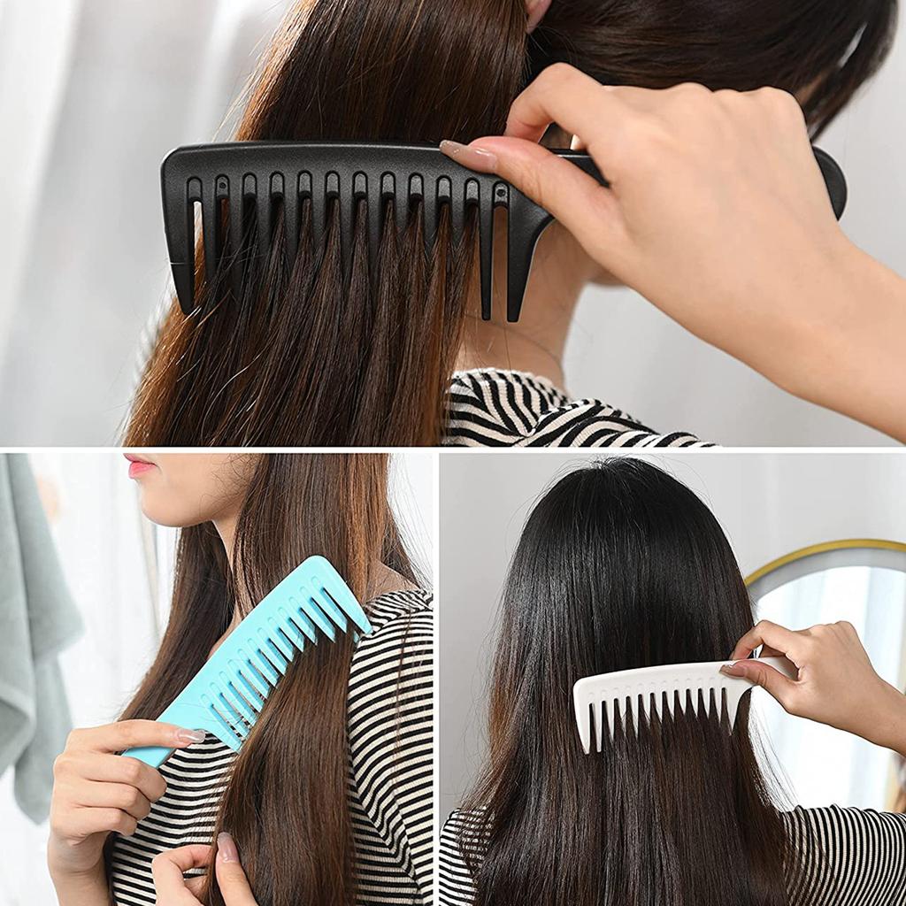 Расческа с широкими зубьями и большая расческа для распутывания волос, подходит для вьющихся, длинных и влажных волос всех типов.