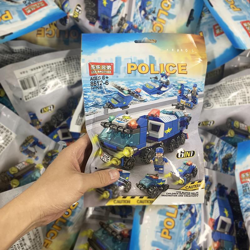 6in1 3D City SWAT Строительные блоки Уличные развивающие игрушки Кирпичи Игрушки Городская серия Блоки Игрушки для мальчиков Подарки для детей