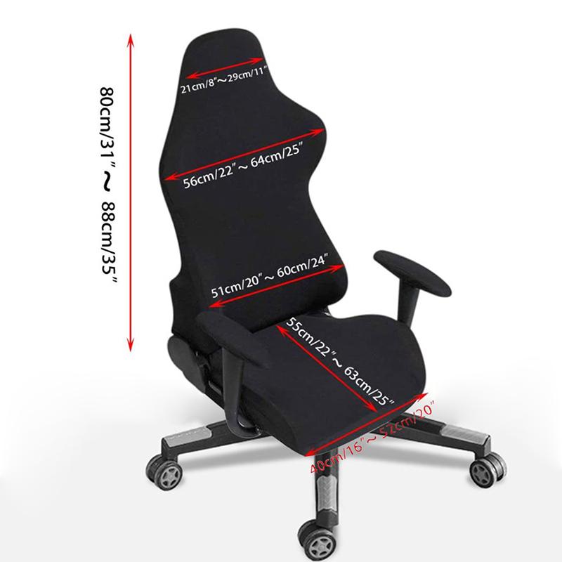 Jacquard Gaming Chair Cover Computer Chair Seat Protector Washable Case Elastic Office Cheap Chair Cover with Armrest Covers
