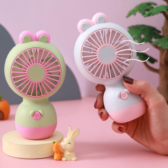 Ручной USB-вентилятор Сильный воздушный поток Низкий уровень шума Мультяшная форма Компактный дизайн Портативный охлаждающий вентилятор Персональный воздухоохладитель