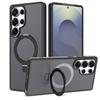 For Samsung S25edge Frosted Semi Transparent Stand Phone Case 2-in-1 Magnetic 24Ultra Phone Case