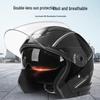 Dual Visor Ventilated Half Helmet for Men & Women – Electric Vehicle & Motorcycle Use