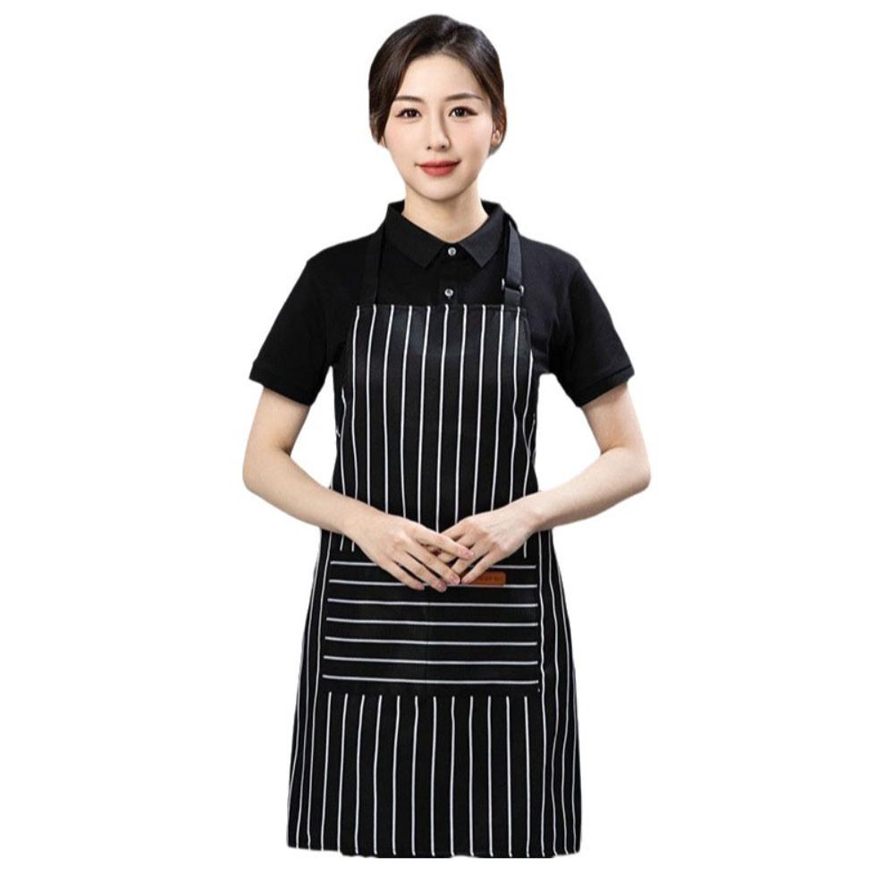 with 2 Pockets Striped Apron Adjustable Kitchen Apron Practical Cooking Apron  Food Preparation
