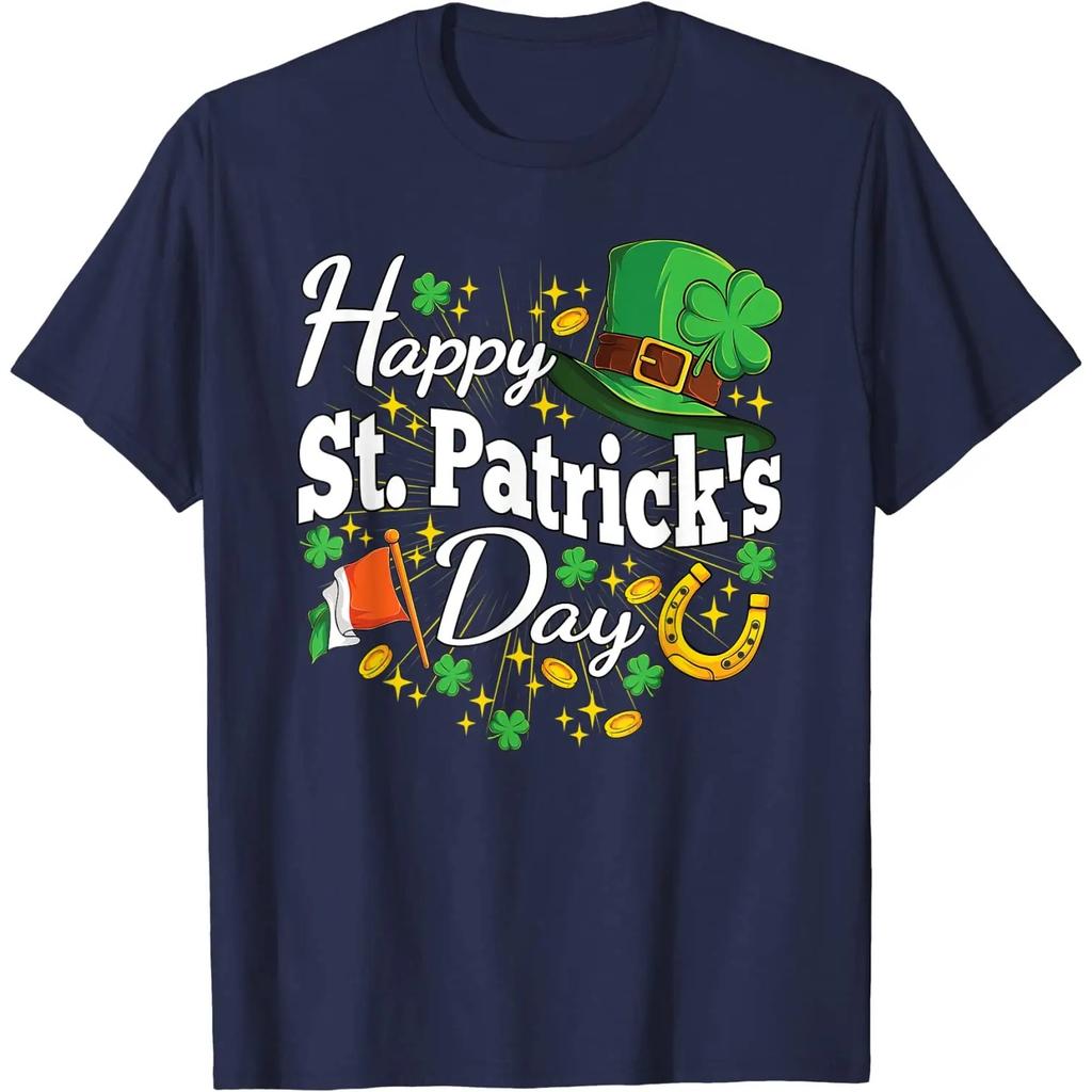 Happy St. Patricks Day Shamrock Irish Saint Patricks Day T-Shirt Graphic Cotton Daily Four Seasons Tees Harajuku