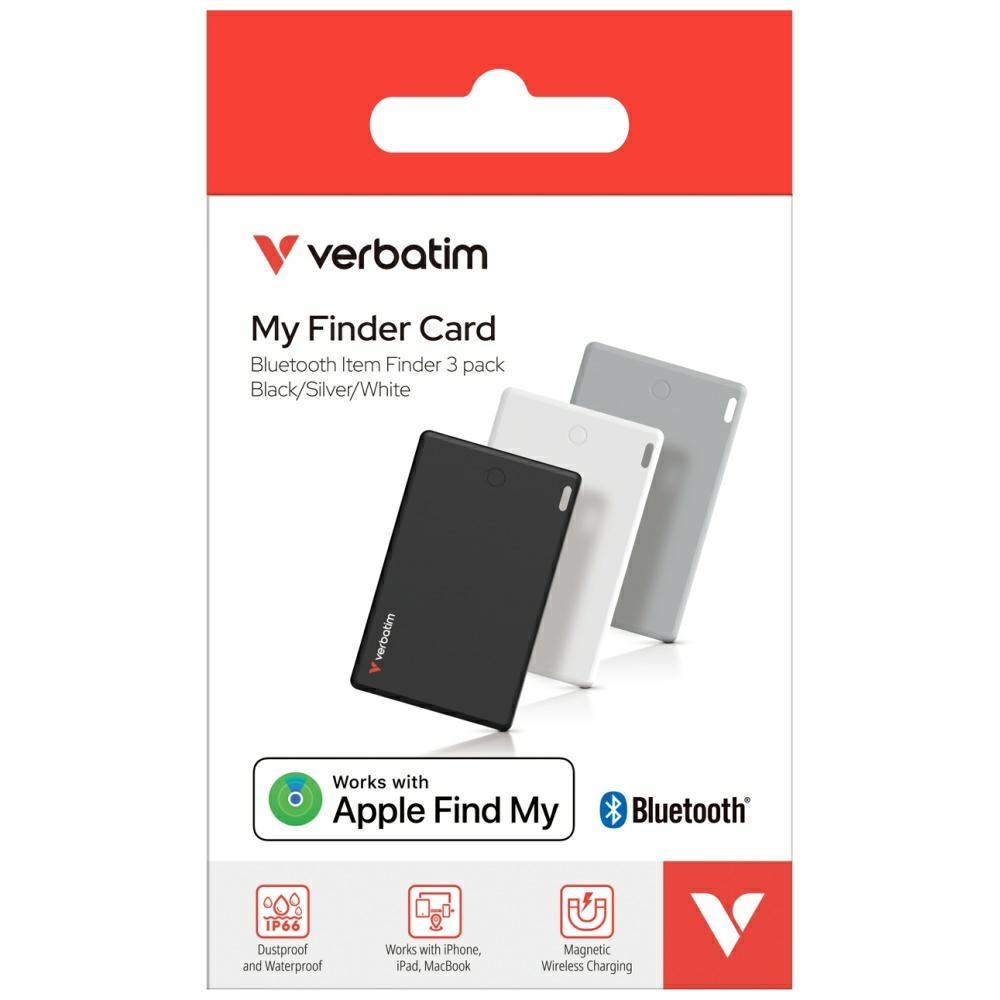 Verbatim My Finder Card Bluetooth Черный Серебристый Белый/Black Silver White - Устройство для отслеживания 3шт Myfcr-03Bsw 32141