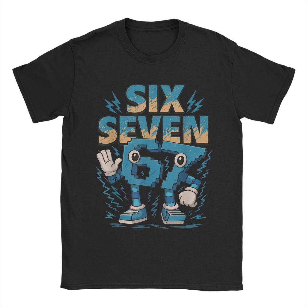 67 Six Seven 6-7 Funny Italian Brainrot Graphic Printing T Shirt Men Women Cotton Tee Shirt Clothing