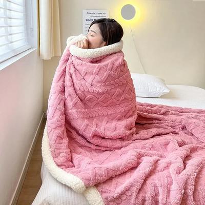 Зимнее одеяло из овечьей шерсти, толстое двухстороннее микрофибровое фланелевое супермягкое одеяло для кровати, удобное теплое одеяло, двуспальное