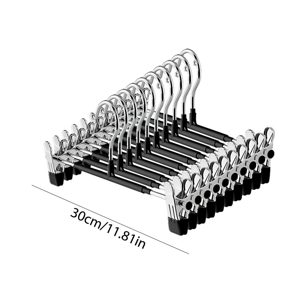 10 шт. Металлическая вешалка для брюк, зажим для брюк, многоцелевые вешалки для юбок, нескользящие вешалки для сушки одежды, брюк, пальто