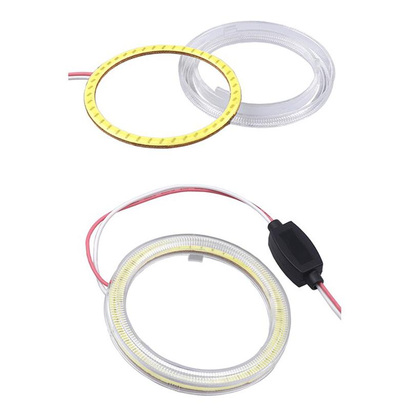 2 шт. светодиодные лампы «ангельские глазки» Halo Ring Light, автомобильные дневные ходовые огни, DRL, противотуманные фары, Стайлинг, декоративная лампа 12 В