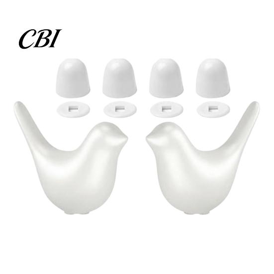 Decorative Ceramic Toilet Accessory 2PCS Bird Screw Covers, Bolt Caps, Modern Anti Slip Cover Style Universal Fit Caps for Home Bathroom Renovation