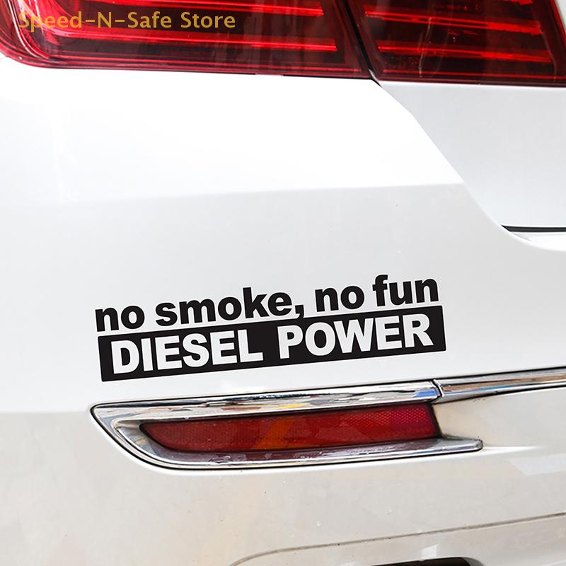 30×7 Cm Fashion "No Smoke, No Fun" Diesel Power Vinyl Decoration For Car Stickers And Graphicals