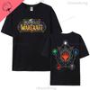 Игровая футболка World of Warcraft Хип-хоп Игровой Принт Футболка Топ Свободная Удобная Одежда Летняя Унисекс Горячая Распродажа Футболки 100% Хлопок