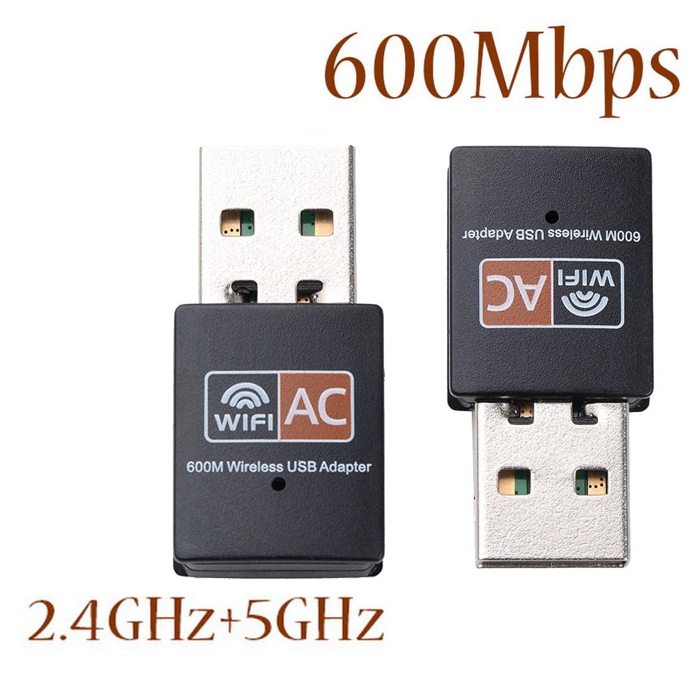 USB-адаптер Wi-Fi, 600 Мбит/с, 2,4 ГГц/5 ГГц, двухдиапазонный Wi-Fi, беспроводная сетевая карта, антенна 802.11b/n/g/ac, мини-передатчик беспроводного ключа-приемника