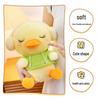 Adorable Yellow Duck Hoodie Plush Pillow and Earphone Hug Doll