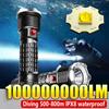 Профессиональный фонарь для подводной охоты, дайвинга XHP70 LED, водонепроницаемый IPX8, фонарик для дайвинга, фонарь 18650, подводный фонарь