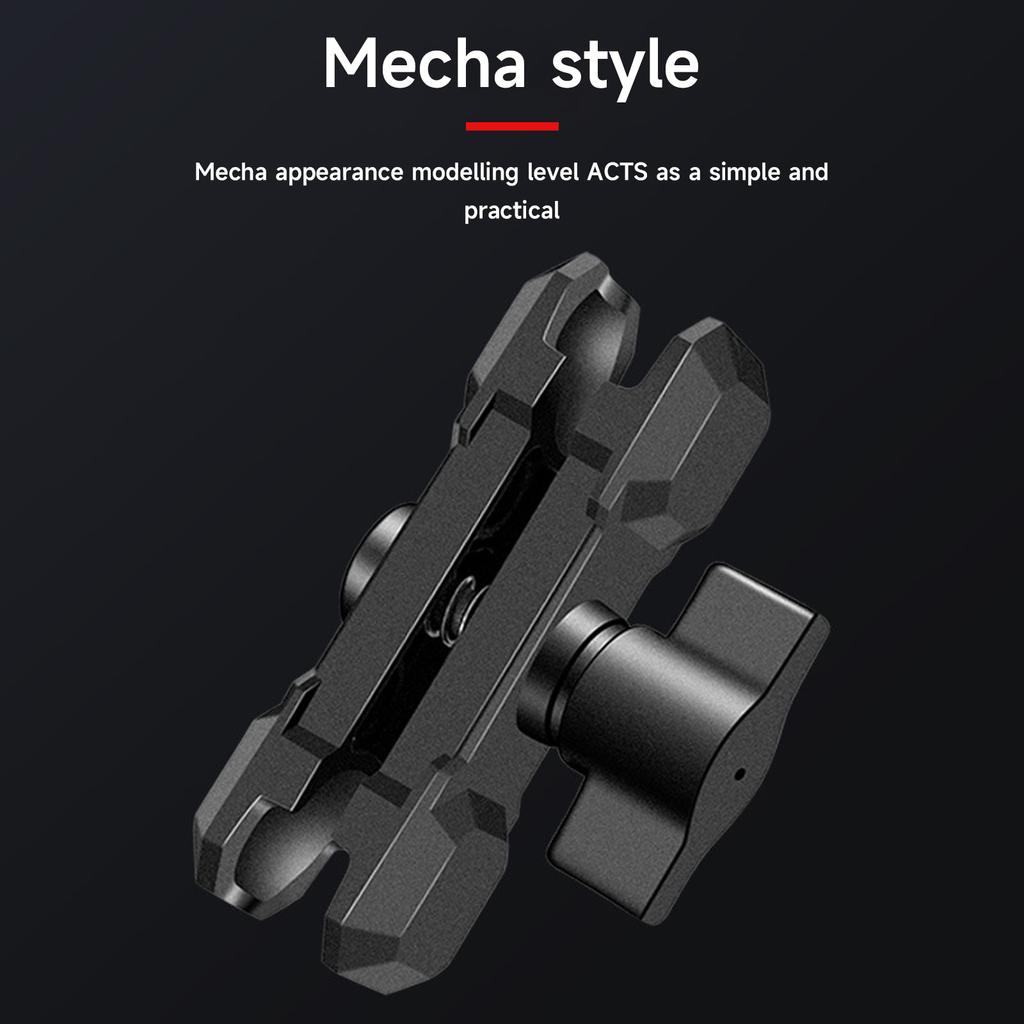 Securely Clamp-Camera Phone Aluminum Alloy RAM Mount Double Socket Arm for 1-Inch Diameter Ball Holder 3.54in Long