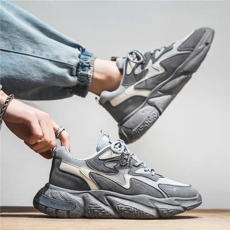 Maogu Comfortable Male Shoe 2026 Men's Casual Sneakers Fashion Breathable Mesh Tennis Sports Running Elastic Vulcanized Shoes