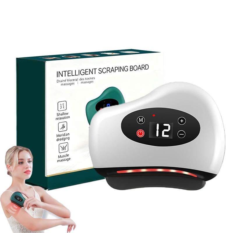 Скребок для ног Thermaedge, Скребок для мышц с подогревом красным светом Thermaedge, Устройство 3-в-1 для гуа ша, Инструменты для массажа фасций для ног, икр, шеи, плеч и спины