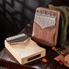 17 Keys Kalimba Miniature Walnut Kalimbas Sound Therapy Professional Music Keyboard Healing Portable Scale Musical Instruments Beginner Thumbs Piano