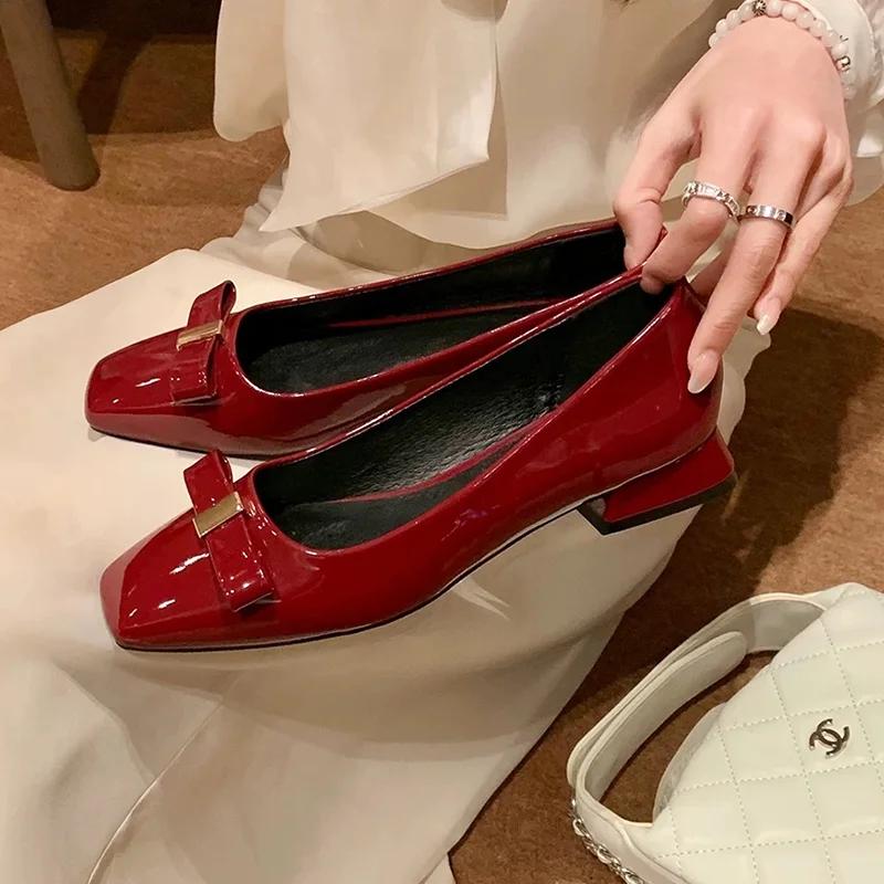 Fashion Women Square Toe Heeled Shoes New Marie Janes Shoes Trend Chunky Sandals 2025 Sexy Summer New Party Woman Pumps Zapatillas Mujer