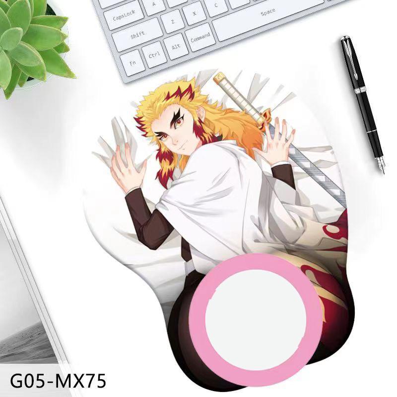 3D силиконовый коврик для мыши с анимационным персонажем, трехмерный коврик для мыши на запястье, ягодицы