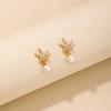 Starfish Earrings for Women Beachy Seashell Earrings Faux Pearl Dangle Earrings for Summer Beach Vacation Date Party