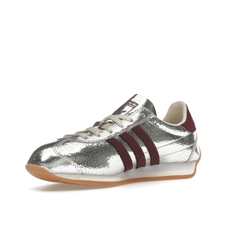 Adidas Country OG серебристо-бордовые женские кроссовки цвета Off-White JQ5111