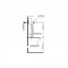 X10004ABSCR Wall Mounted Brass Material Chrome Finish of Square Model Time Delay Self Closing Urinal Flush Valve