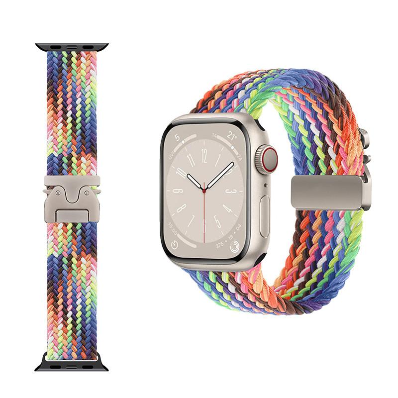 Парашютные ремешки Нейлоновый плетеный браслет Ремешок для Apple Watch 46мм 42мм 45мм 49мм 44мм 41мм iWatch Серии 11 10 SE 3 Ultra 3 9 8