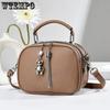Solid Color Simple Versatile Women's Zipper Handbags Large Capacity Singler Shoulder Crossbody Faux Leather Bags