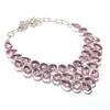 Ювелирное ожерелье из серебра 925 пробы с розовым кунцитом, 18 дюймов