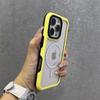 Двухцветный прозрачный магнитный чехол для iPhone 16 Pro Max 16 Plus, чехол для беспроводной зарядки для iPhone 15 Pro 14 13, жесткие чехлы