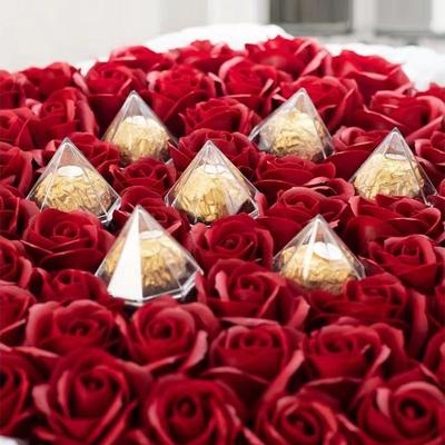 10 шт. прозрачная мини-коробка для шоколада, пластиковая упаковка для конфет в виде трюфелей, подарочная коробка на День святого Валентина, принадлежности для украшения свадебной вечеринки