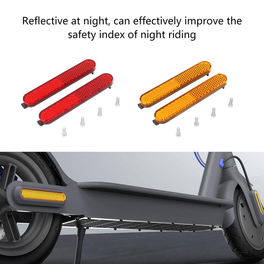 2Set Electric Scooter Side Reflective Strap Front Rear Safety Tube Night Reflector Electric Scooter Accessories Enduring