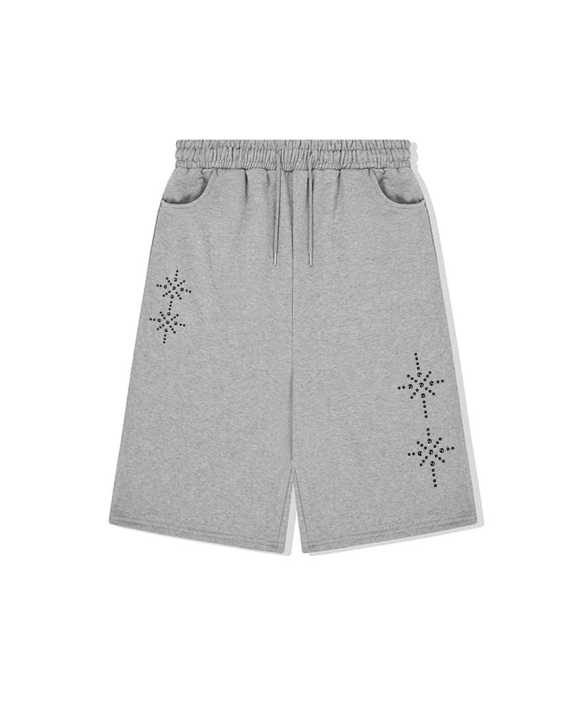 ESCAPEFROM E Star Hotfix Detail Bermuda Sweatpants Gray