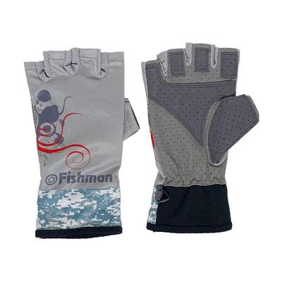 FISHMAN Summer XL GB-201804 5-пальцевые перчатки без пальцев, Серые,