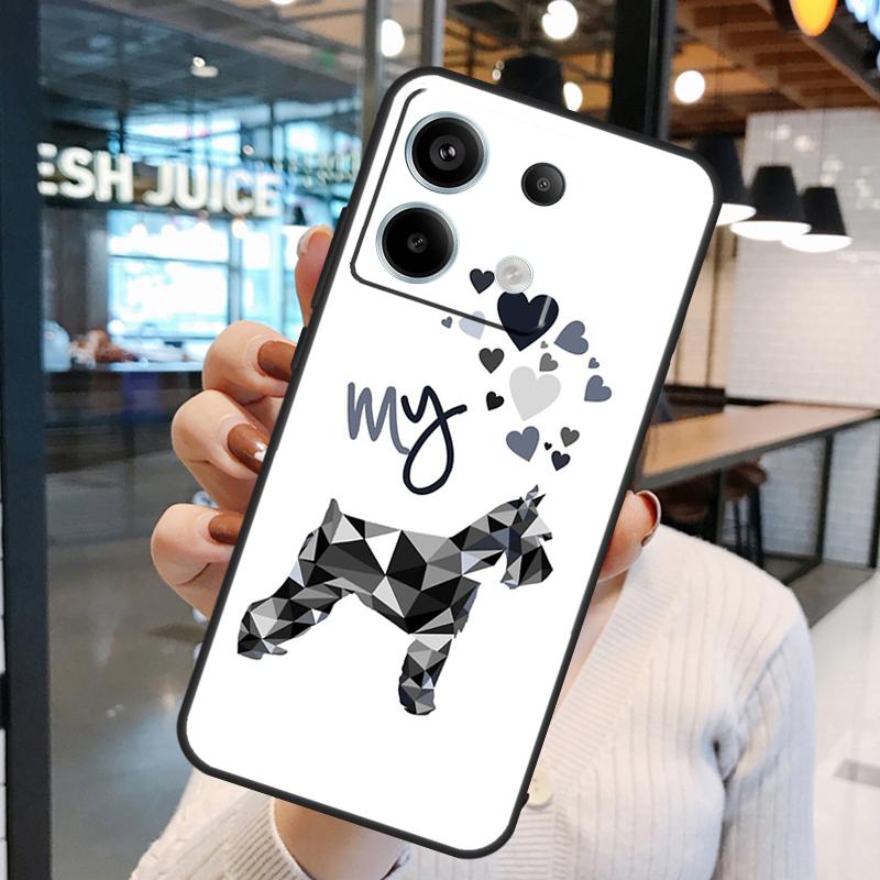 Schnauzer Puppy Dog Art Case For Xiaomi Redmi Note 14 Pro 10 11 12 13 15 Pro Plus Redmi 15C 14C 10C 12C 13C 15 Cover