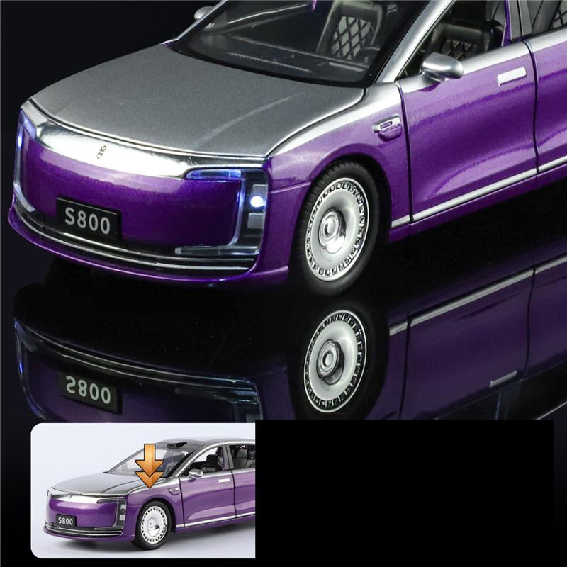 1/32 MAEXTRO S800 Сплав Luxy Модель Литьевой Металл Автомобиль на Новой Энергии Модель Автомобиля Высокая Симуляция Звук и Свет Игрушка Подарок для Детей