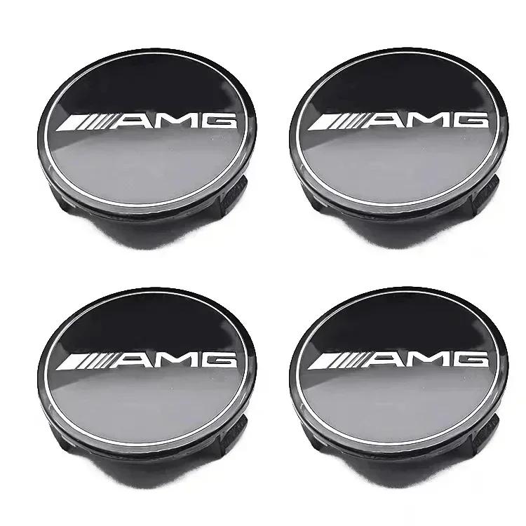 4pcs 75mm Wheel Center Hub Caps Rim Covers Emblem for Mercedes Benz AMG W203 W205 W206 W211 W212 W220 AW1 QQ33