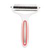 Pet Deshedding Brush 2 In 1 Deshedding Tool and Dematting Undercoat Rake Comb Removing Knots Pet