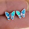 Красочные серьги-бабочки с трехмерным дизайном из циркона для женщин, модные и персонализированные