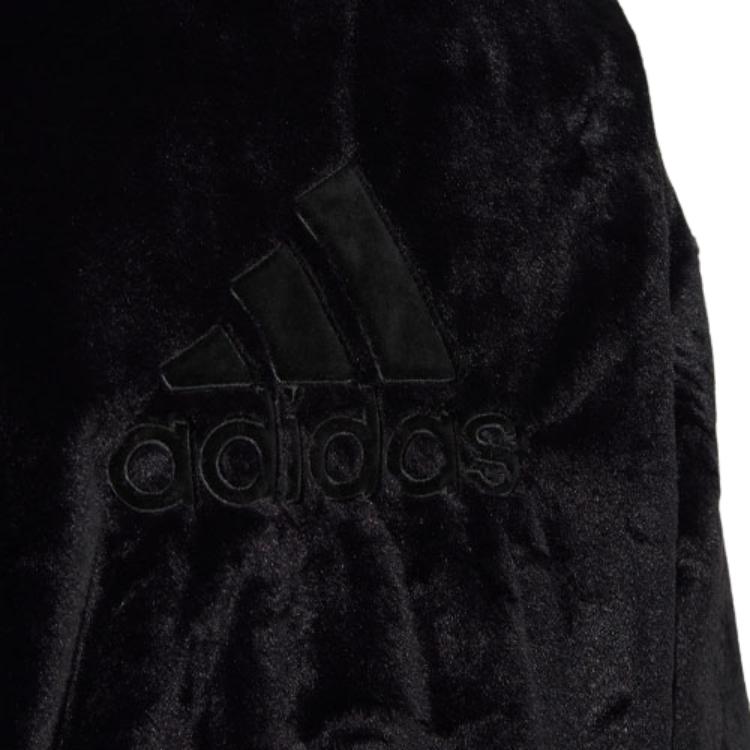 adidas Женская куртка на молнии с воротником-стойкой и вышитым логотипом, черная HM7105